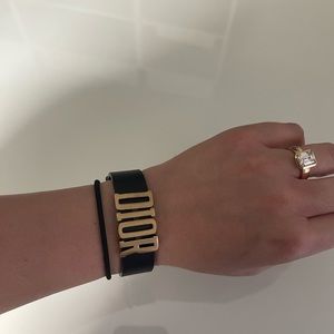 DIOR Leather bracelet in black